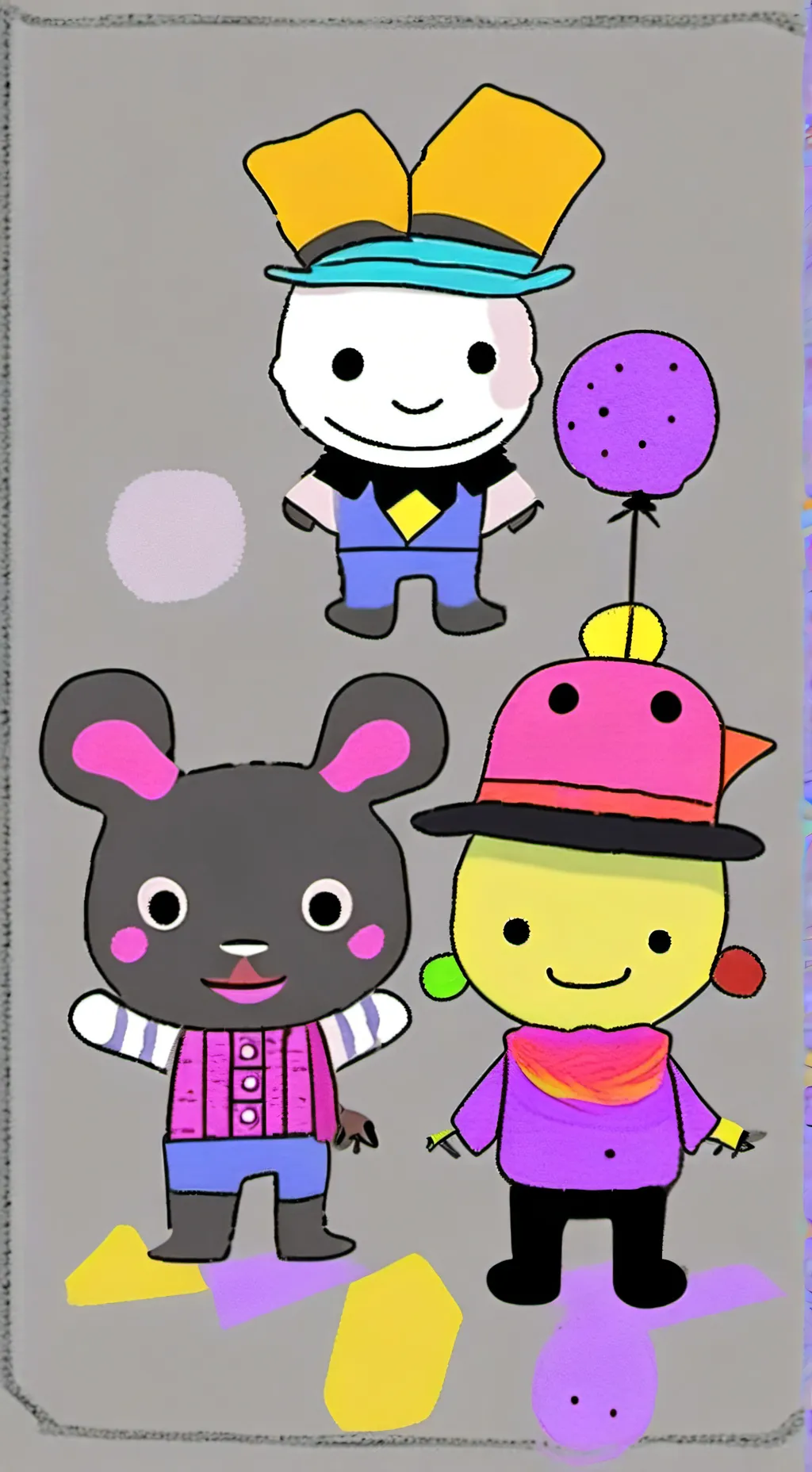 ai character: trio circus🎪 background