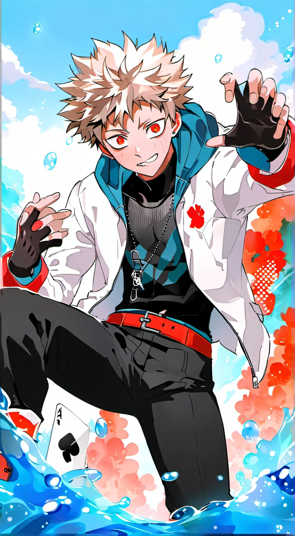 ai character: Katzuki bakugo  background