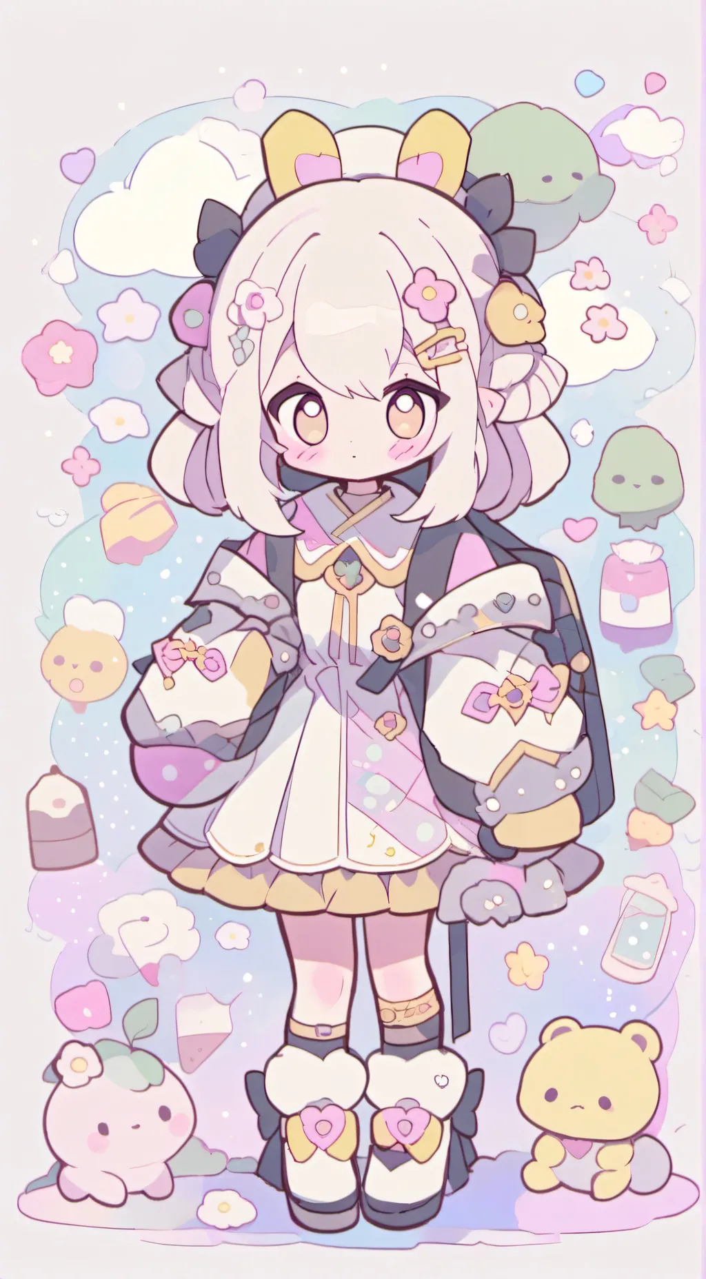 ai character: rose background