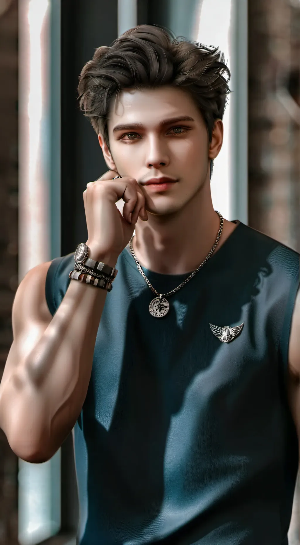 ai character: Rin  background