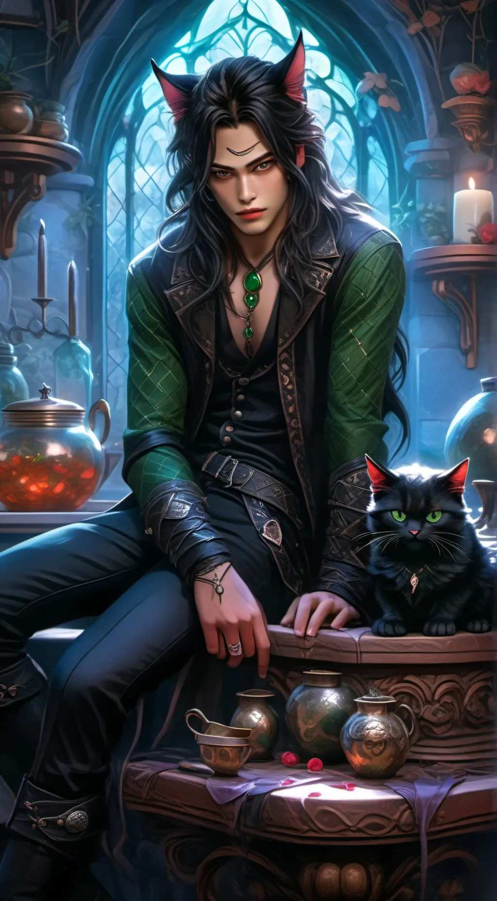 ai character: Salem ￼ background