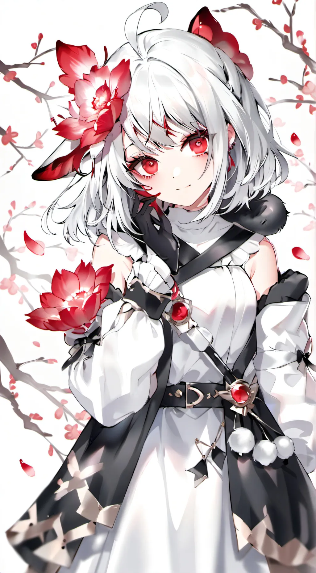 ai character: flower girl background