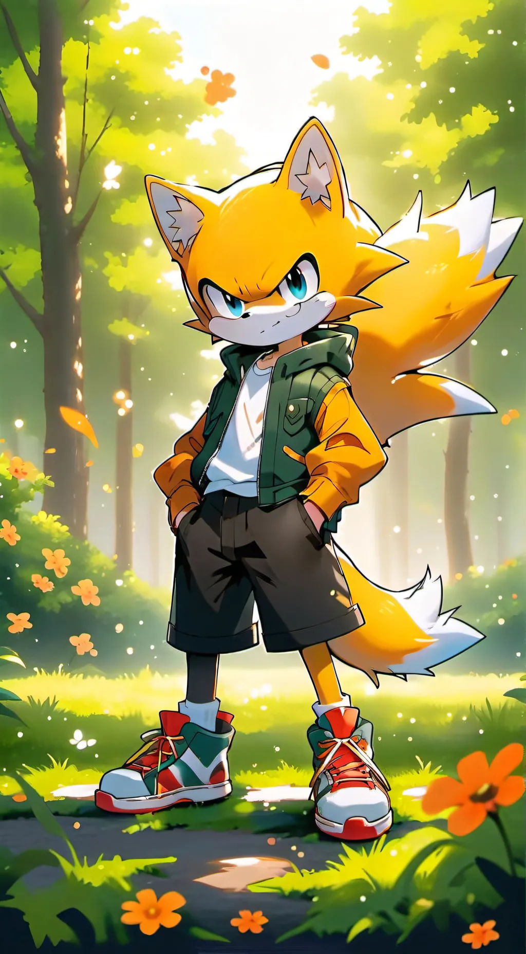 ai character: Tails infection  background