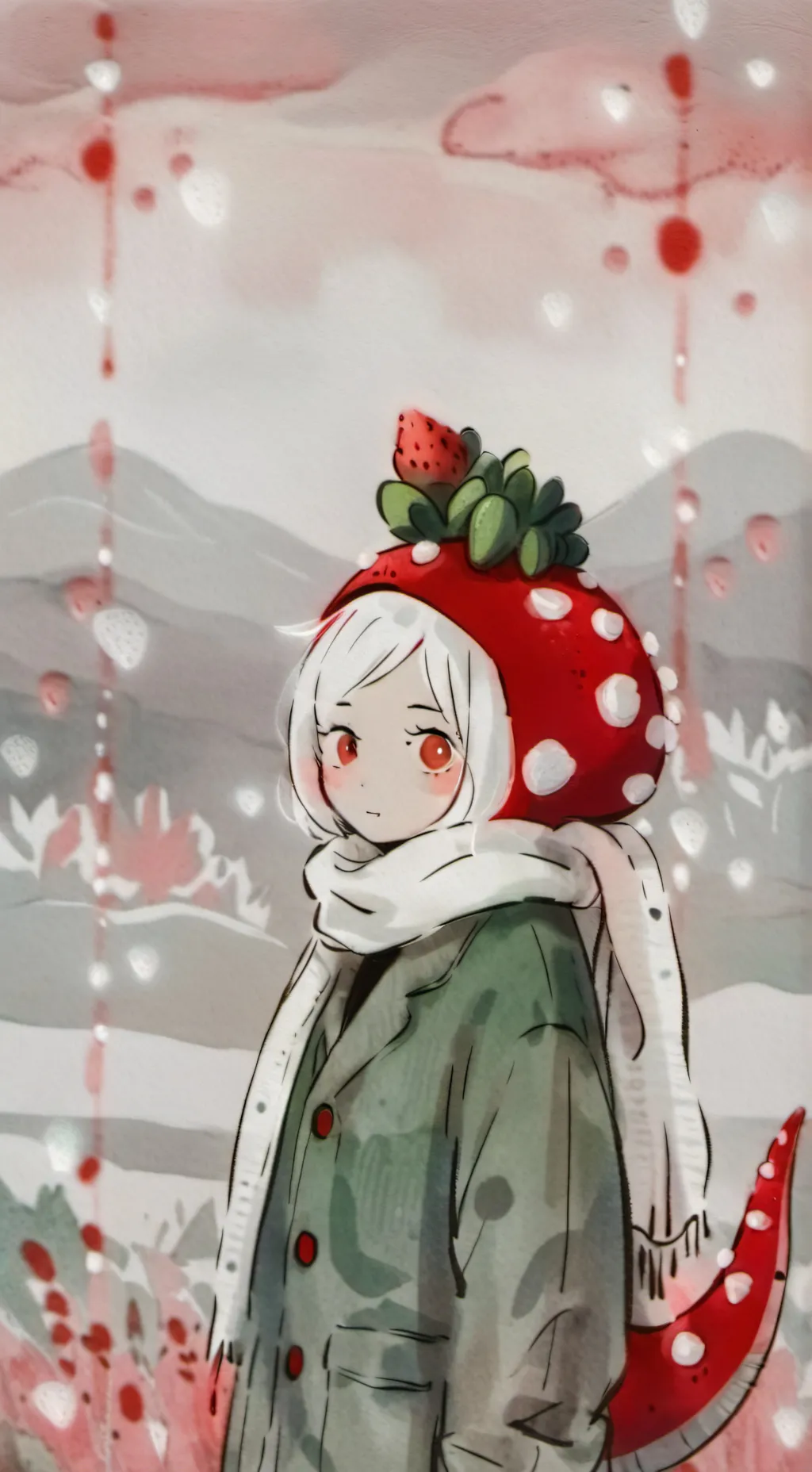 ai character: 🐚shellberry🍓 background