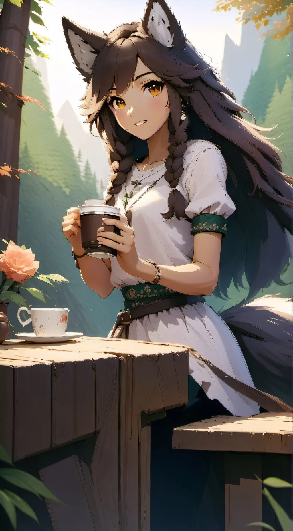 ai character: New girl at WLFSCH background