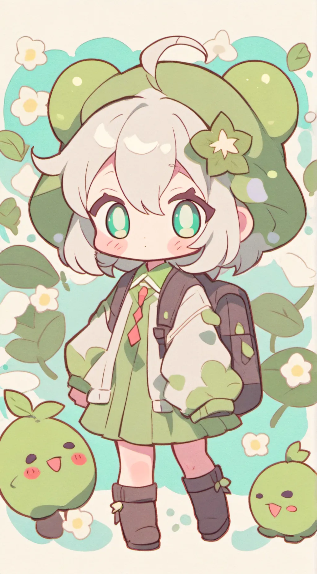 ai character: Ⓖⓡⓐⓓⓔ ④ 🄶🄸🅁🄻🅂 background