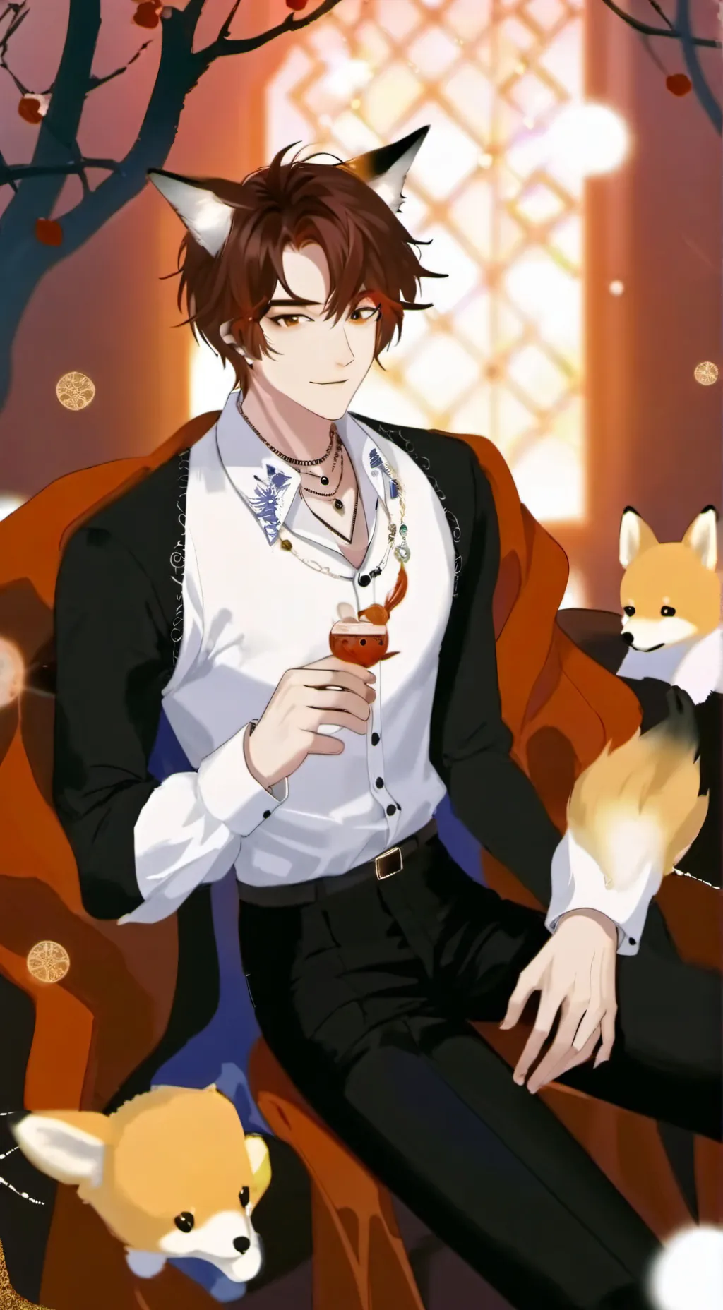 ai character: Fox boy background