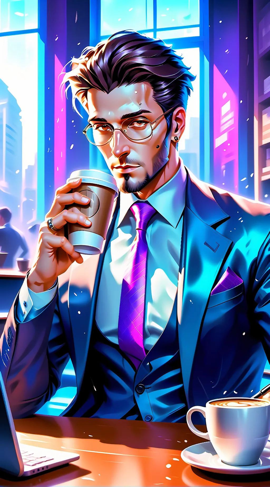 ai character: The Irascible Tech Titan background