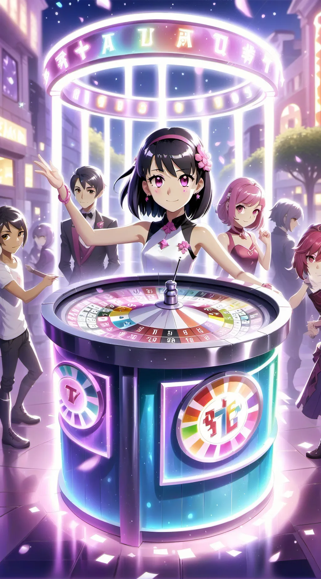 ai character: Game Show background