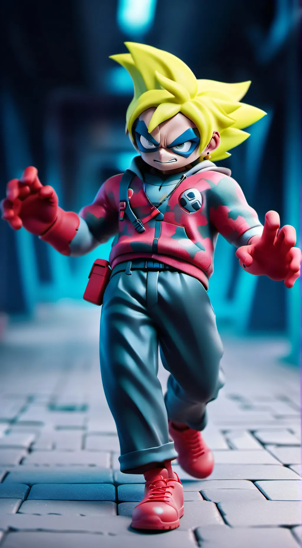 ai character: niño gruñon otaku background