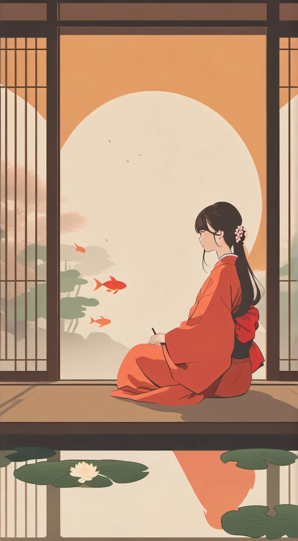 ai character: Shinobu kocho  background