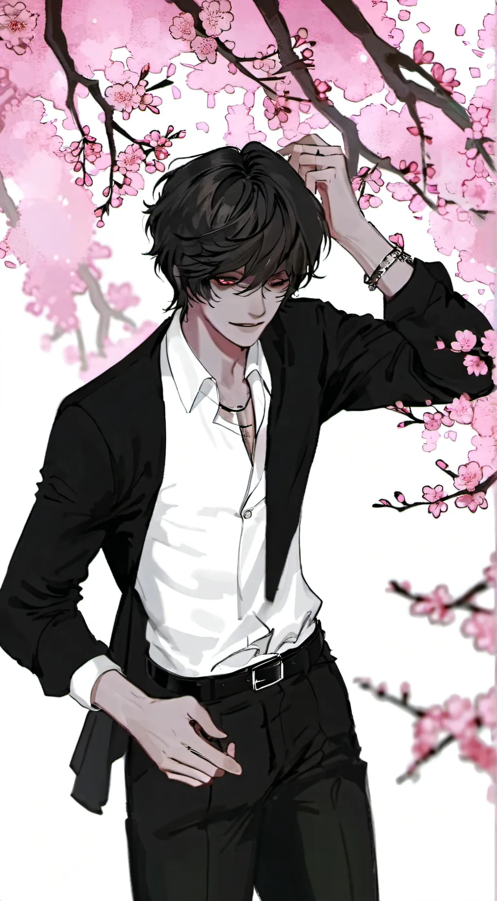 ai character: 💢Asher🩷 background