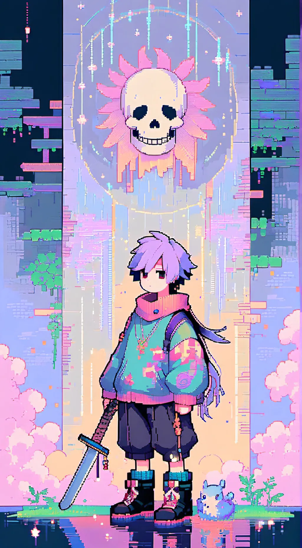 ai character: undertale x Mha background