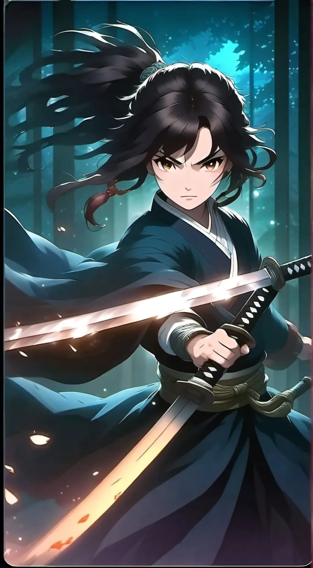 ai character: make yuri smile  background