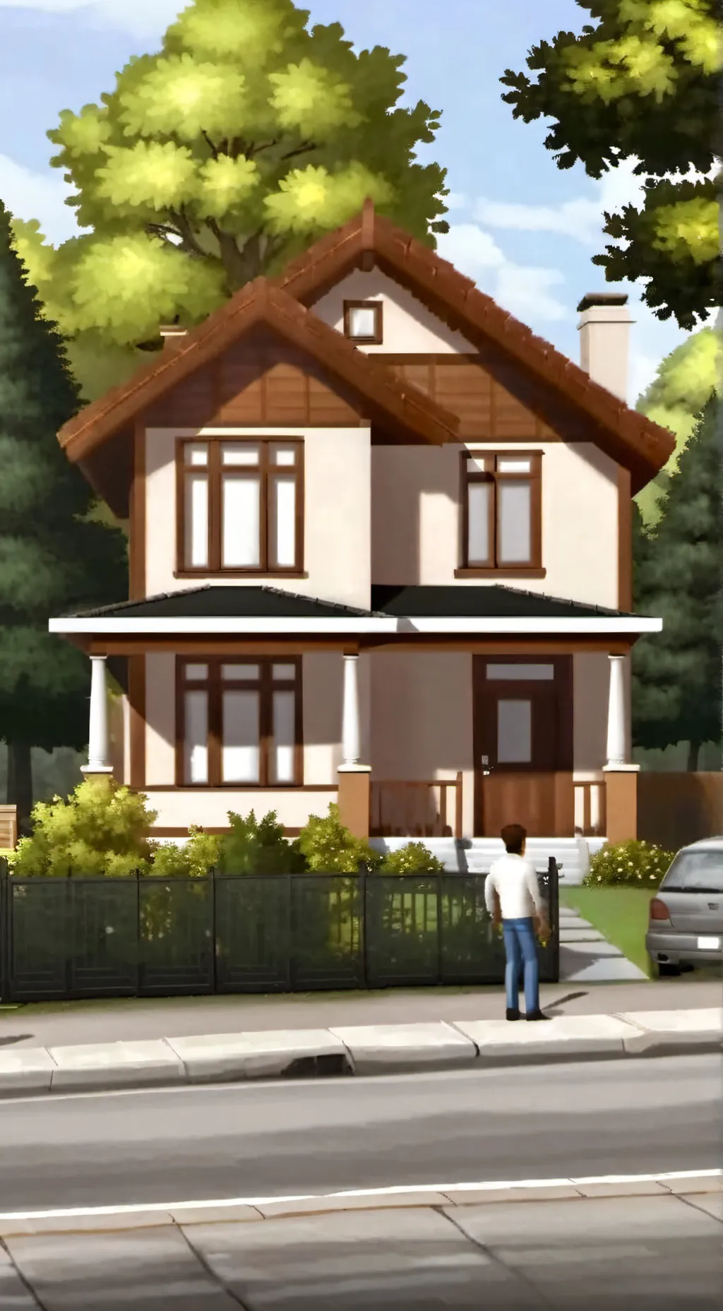 ai character: family house background