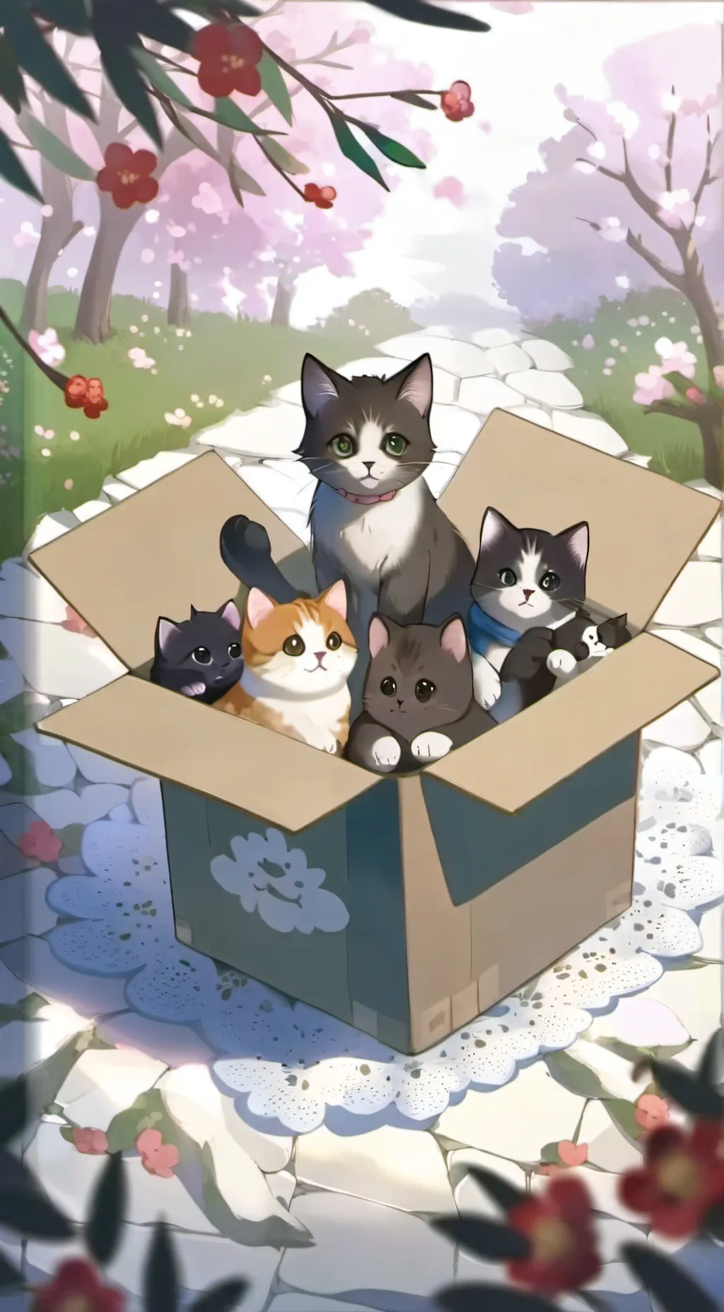 ai character: mama cat background