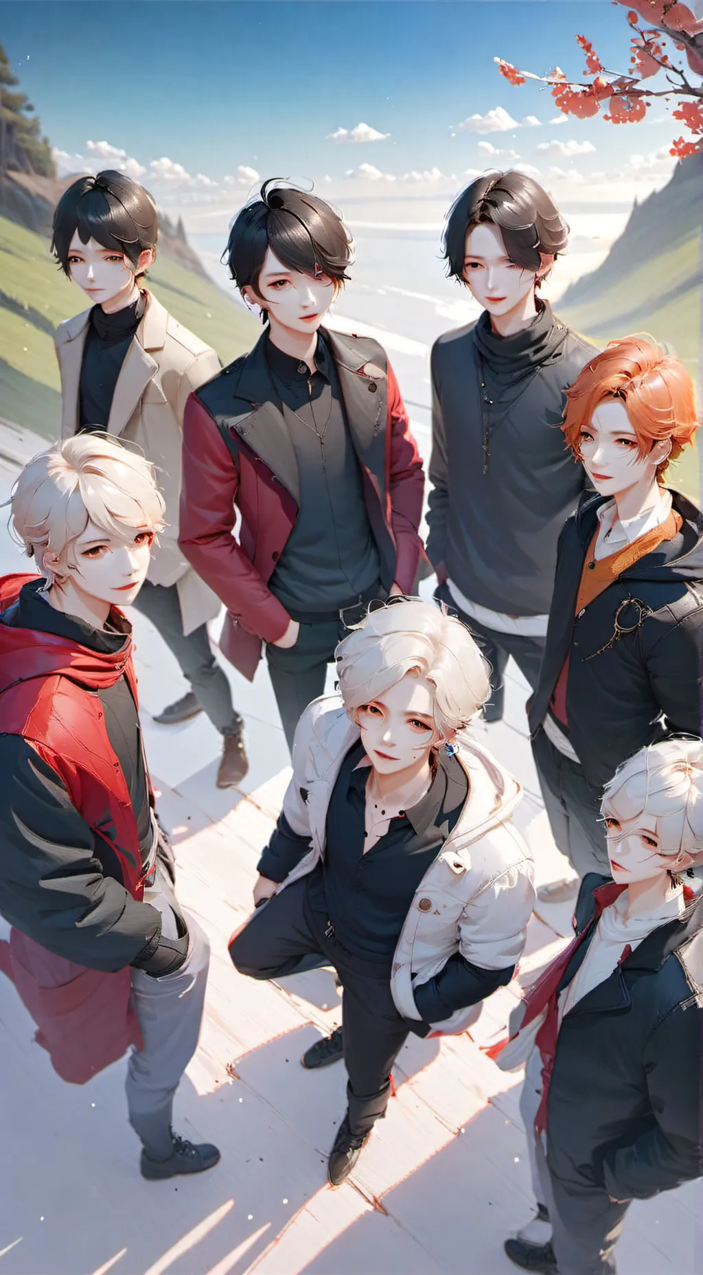 ai character: boys school  background