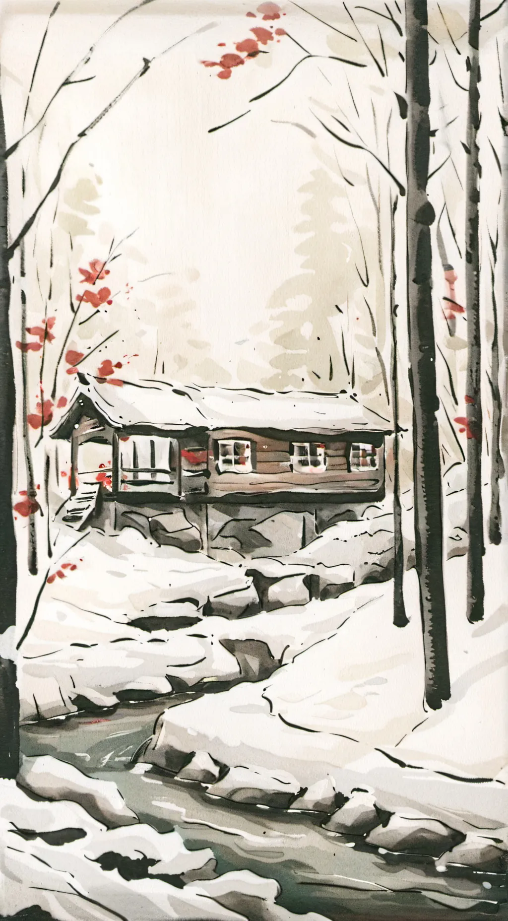 ai character: dia de neve background