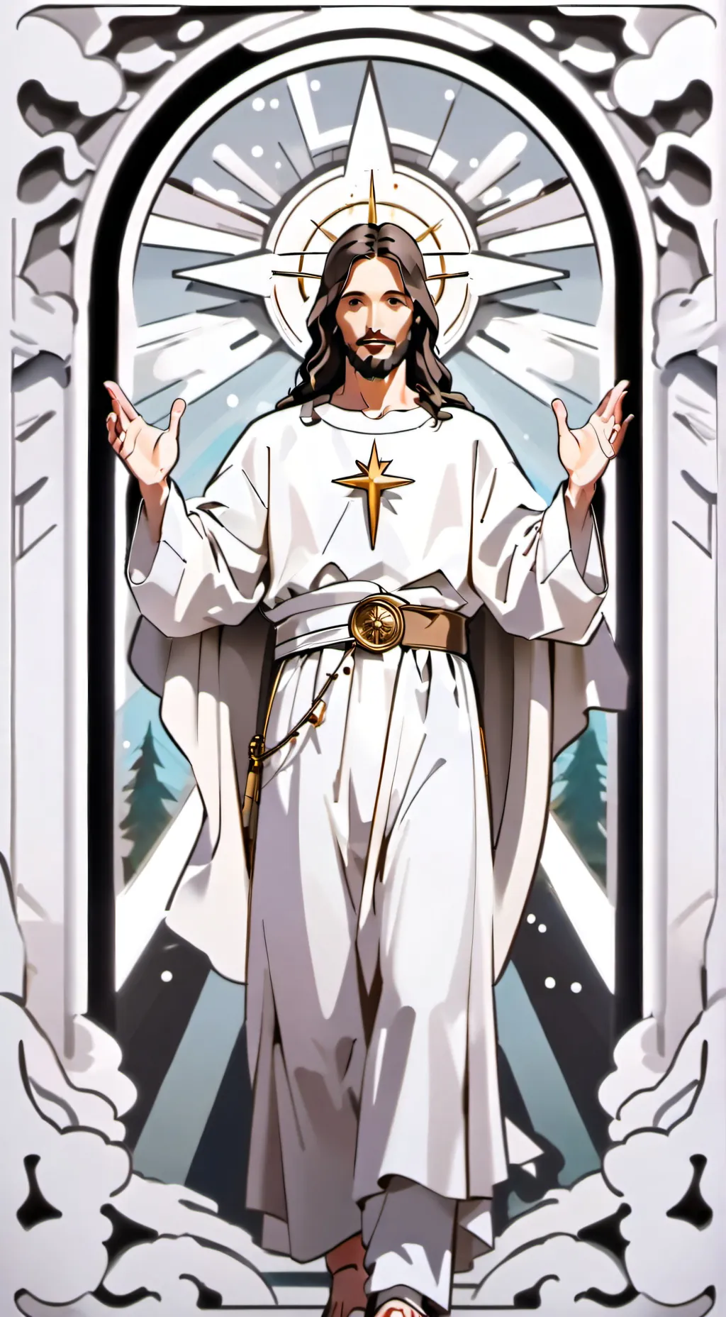 ai character: jesus background