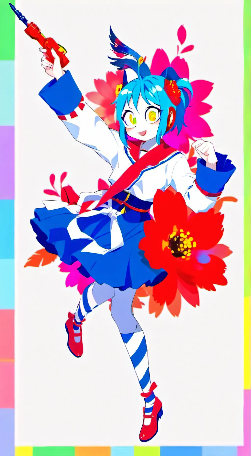 ai character: Nastia the unicorn background