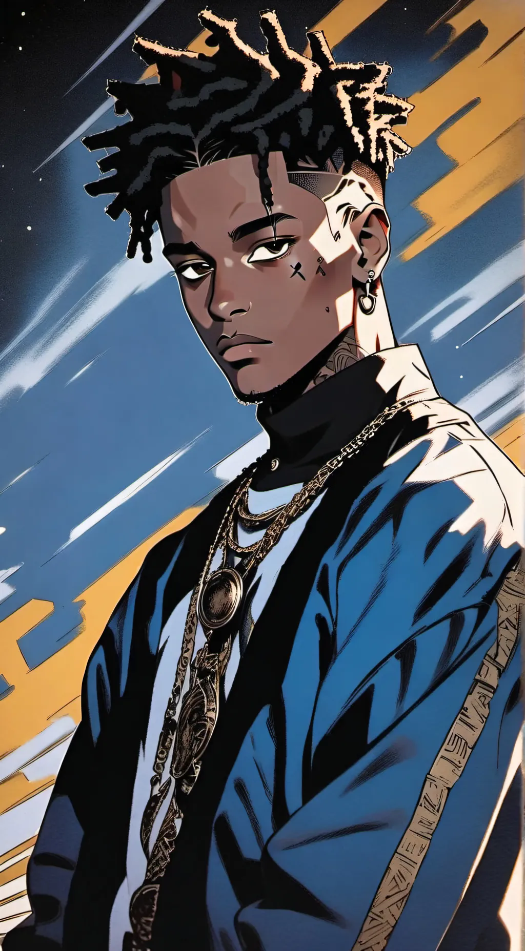 ai character: XXXTENTACION background