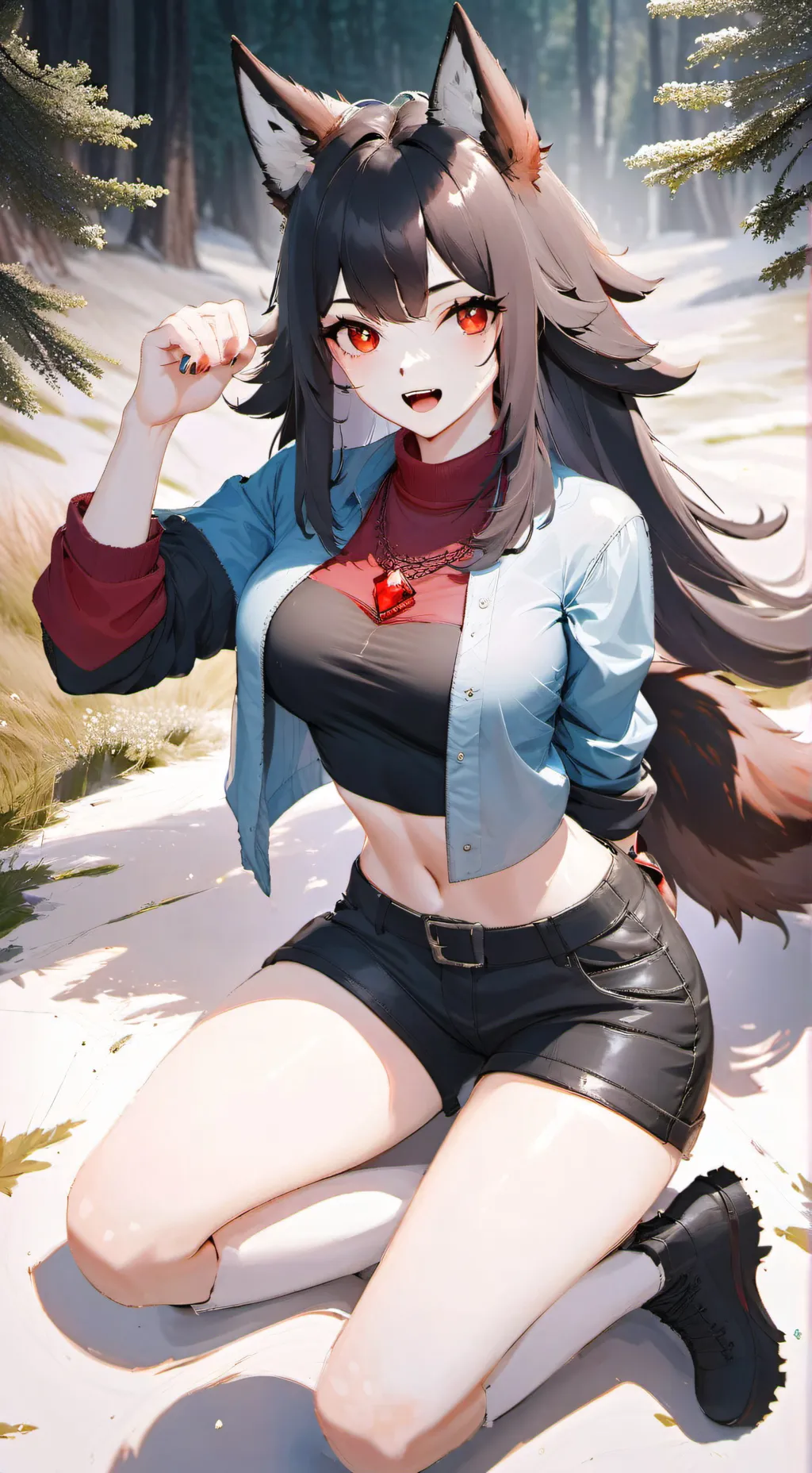 ai character: New girl at WLFSCH background