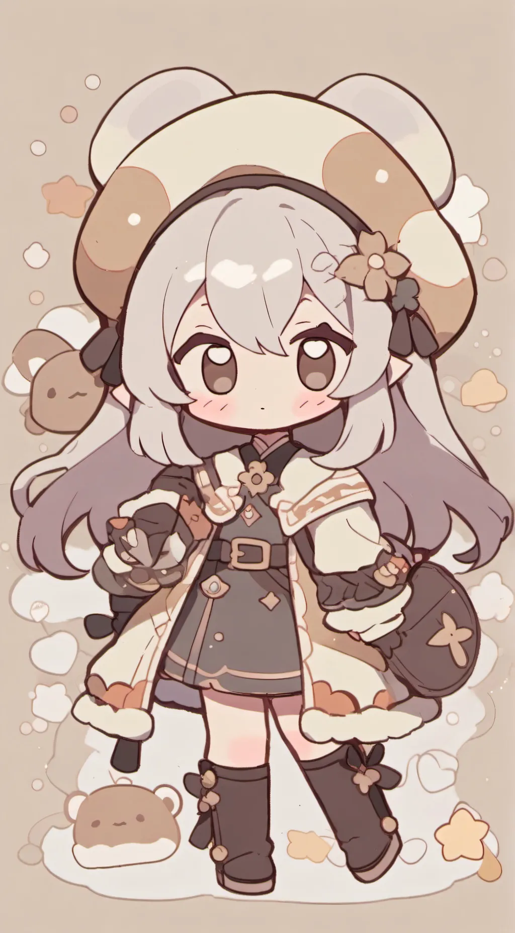 ai character: sun background