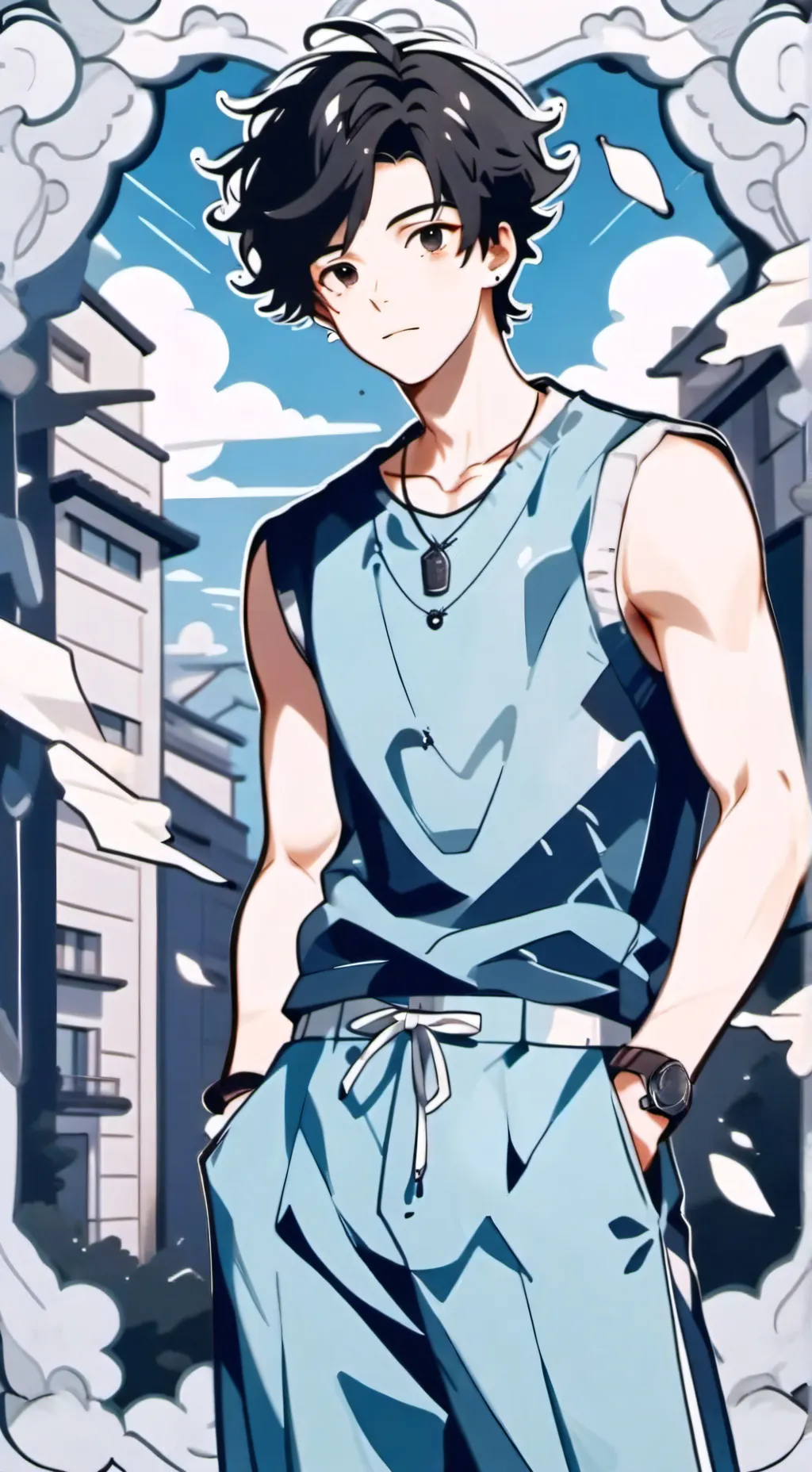 ai character: Izan background