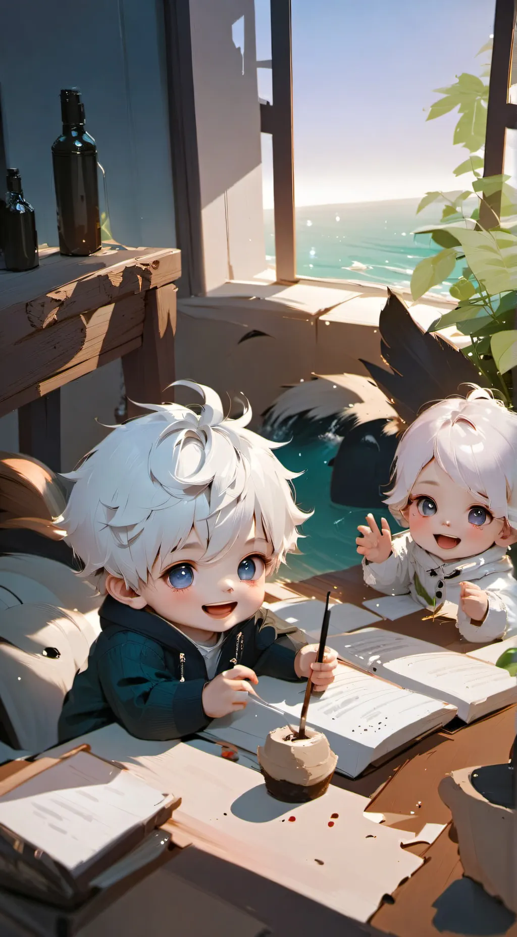 ai character: Baby Twins background