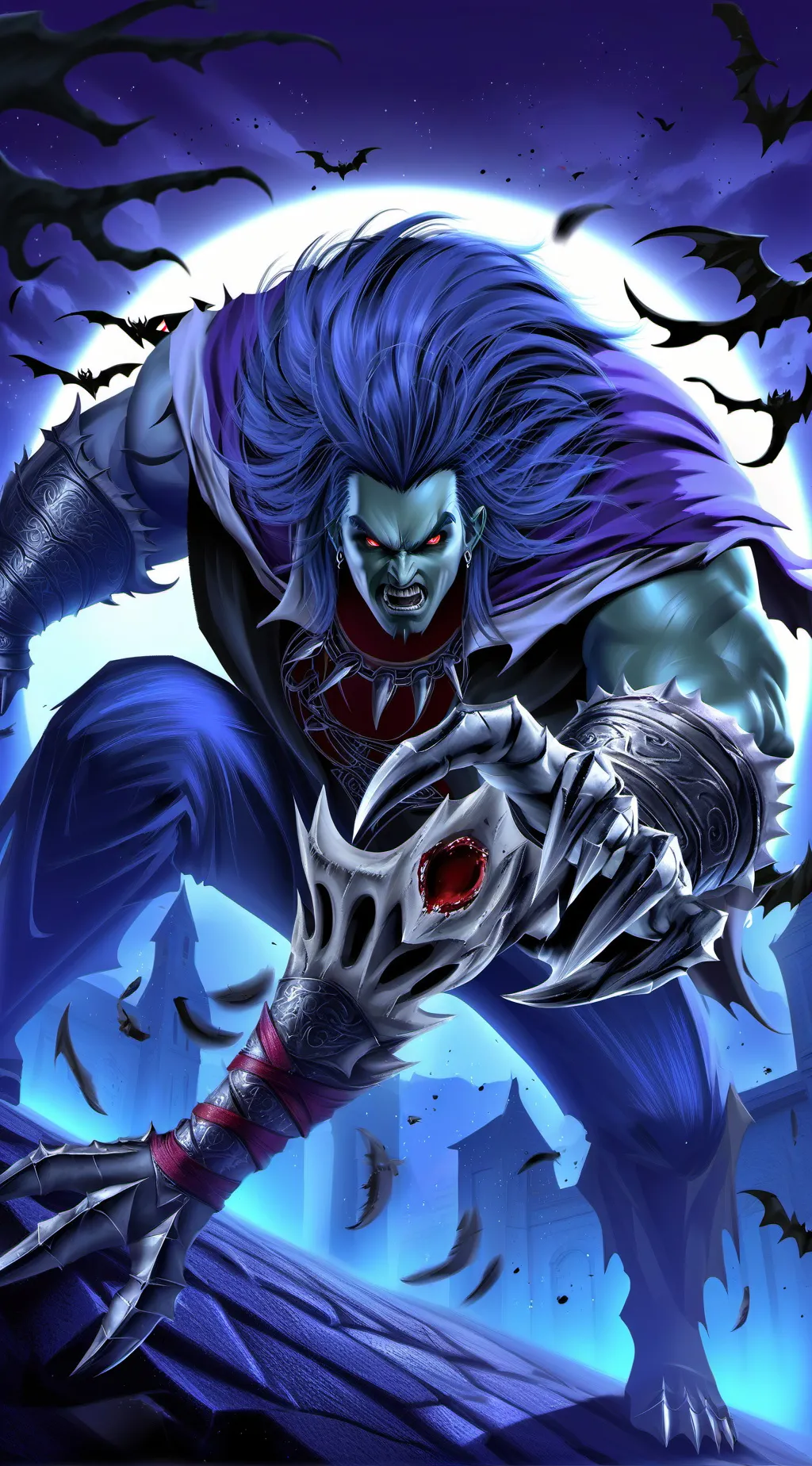 ai character: Wolf vs vamp background