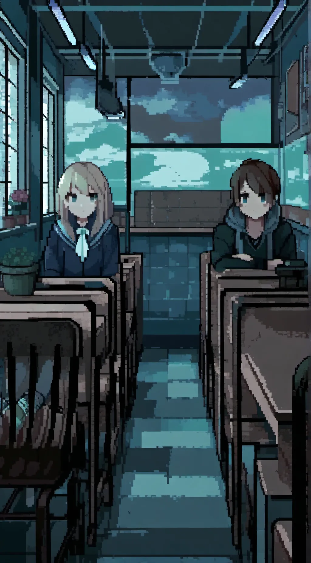 ai character: Wtf school... background