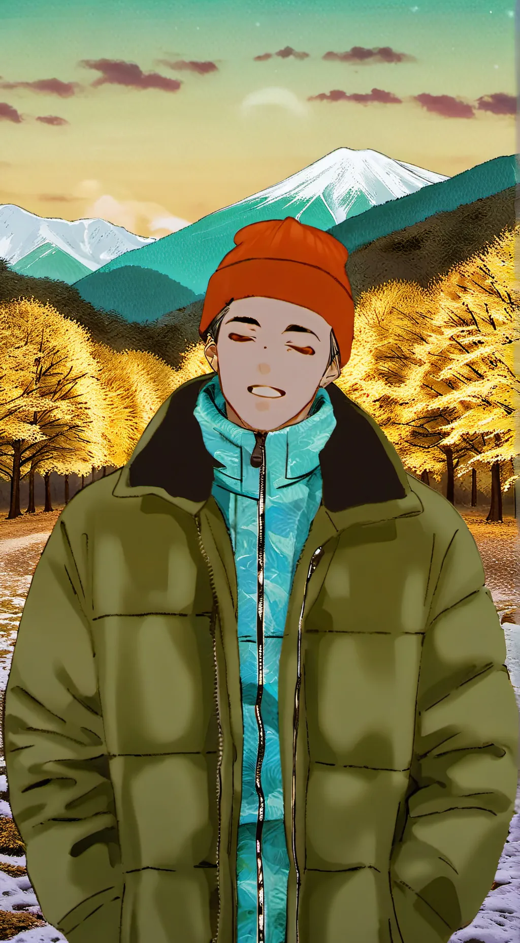 ai character: something random background