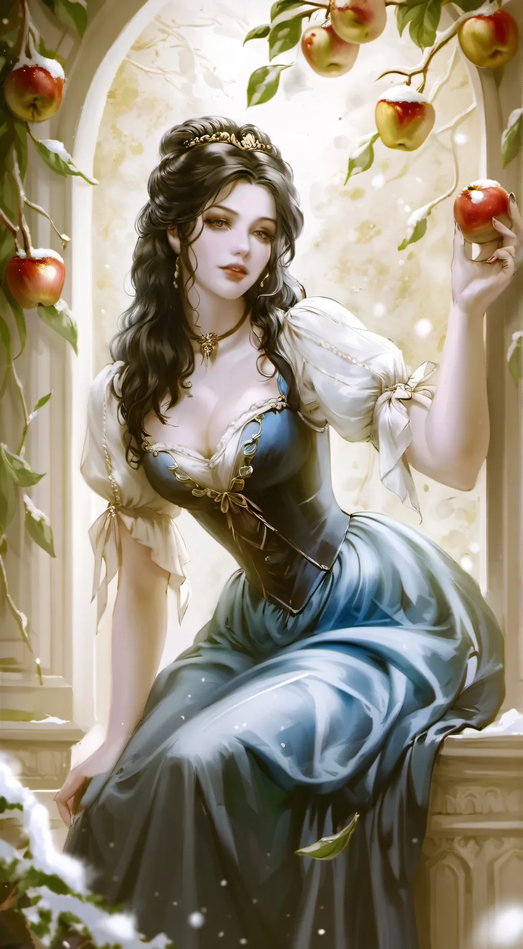 ai character: Ebony Snow background