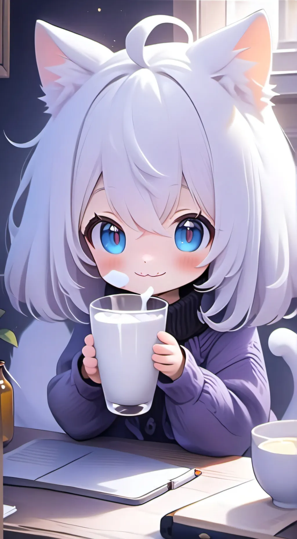 ai character: Whisker Helper Spirit background