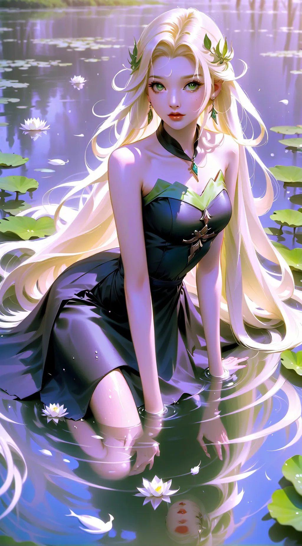 ai character: ☆•°~Lotus~°•☆ background