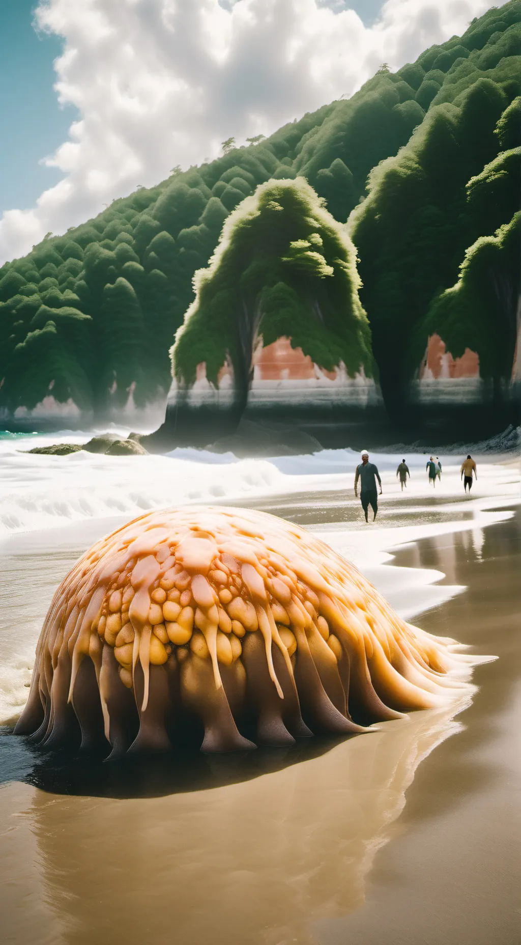 ai character: BLOB OF FLESH background