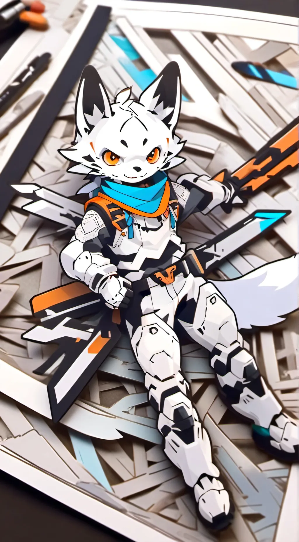 ai character: furry world background