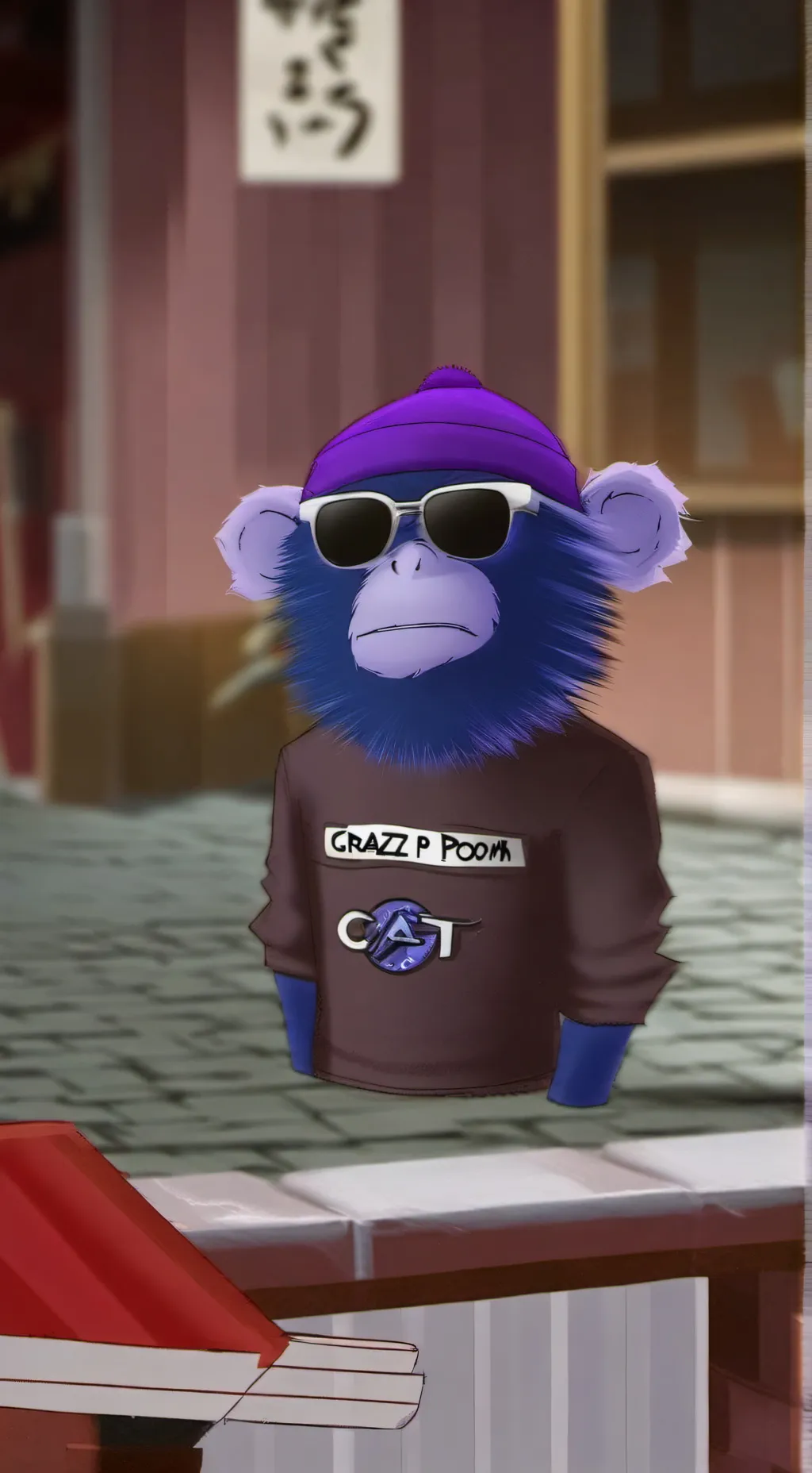 ai character: Crazy tag VR background