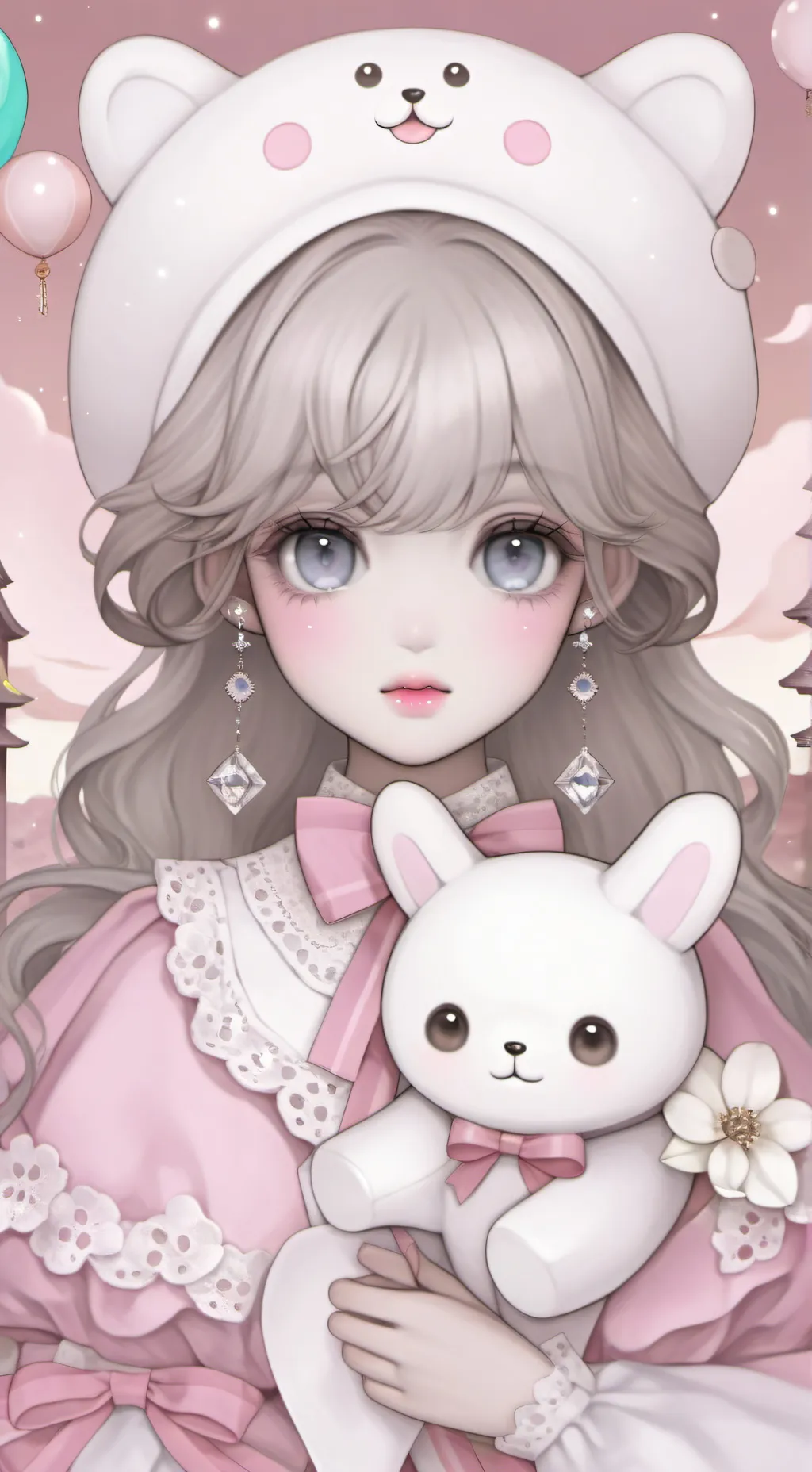 ai character: Shadow milk cookie background