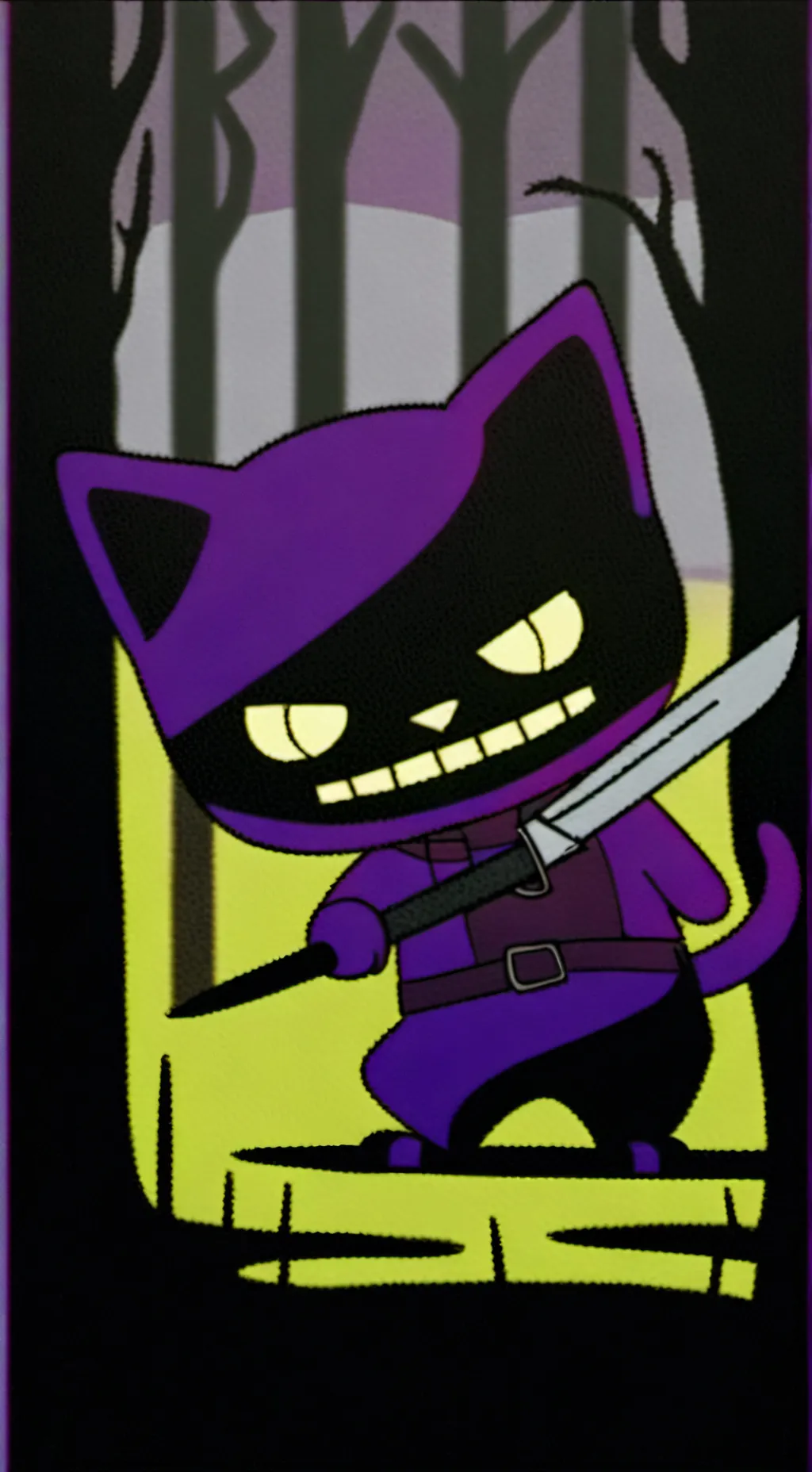 ai character: smiling critters2😨 background