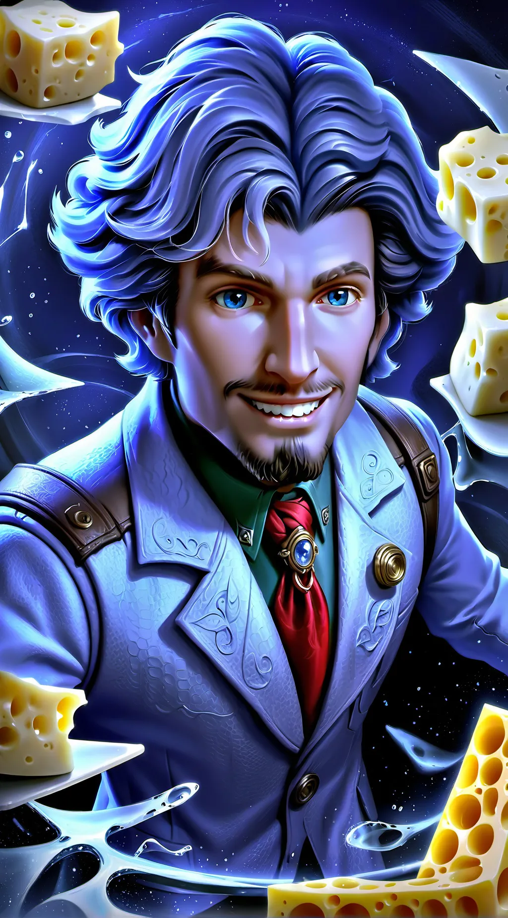 ai character: Dr. Cheese Whiz background