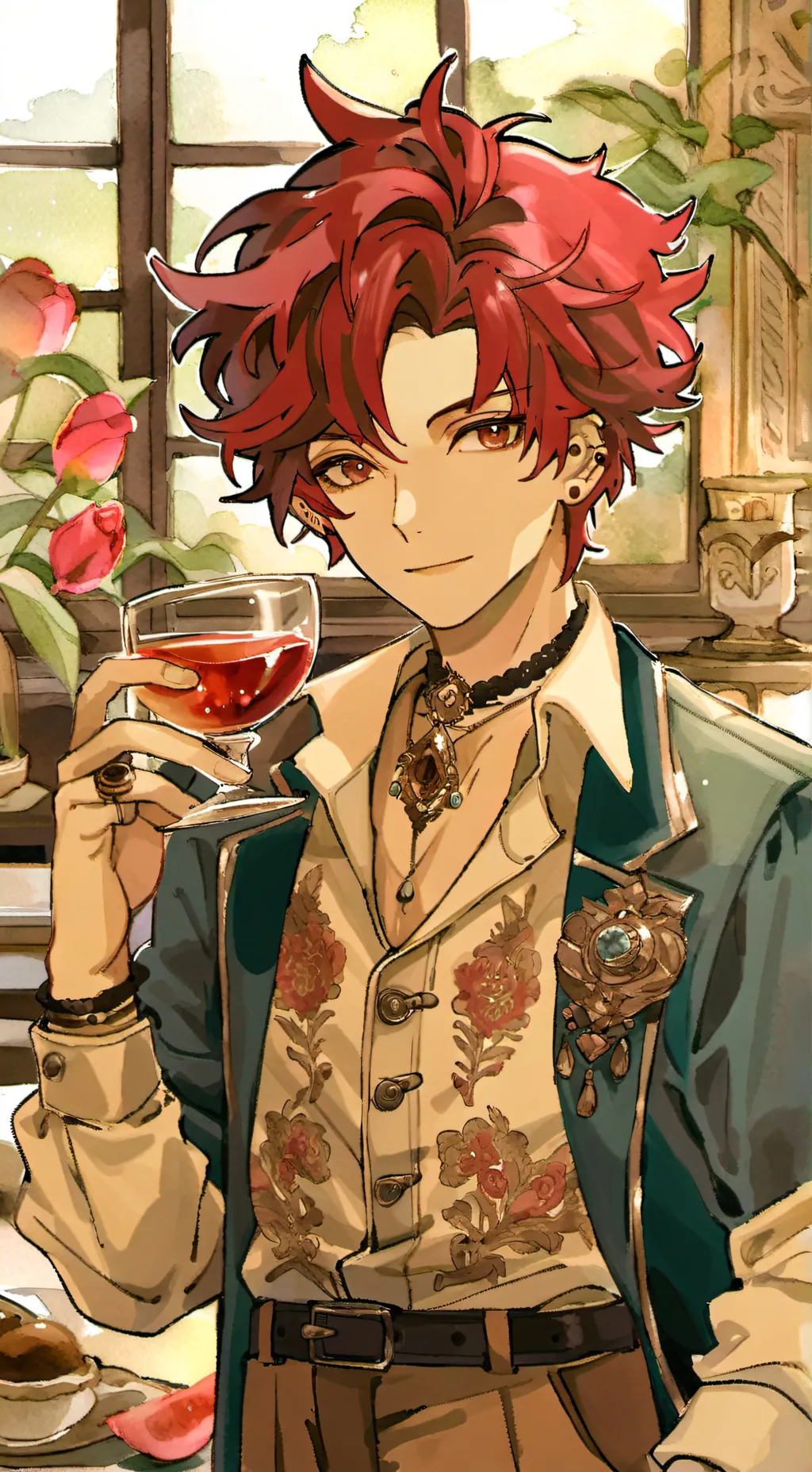 ai character: Aron  background