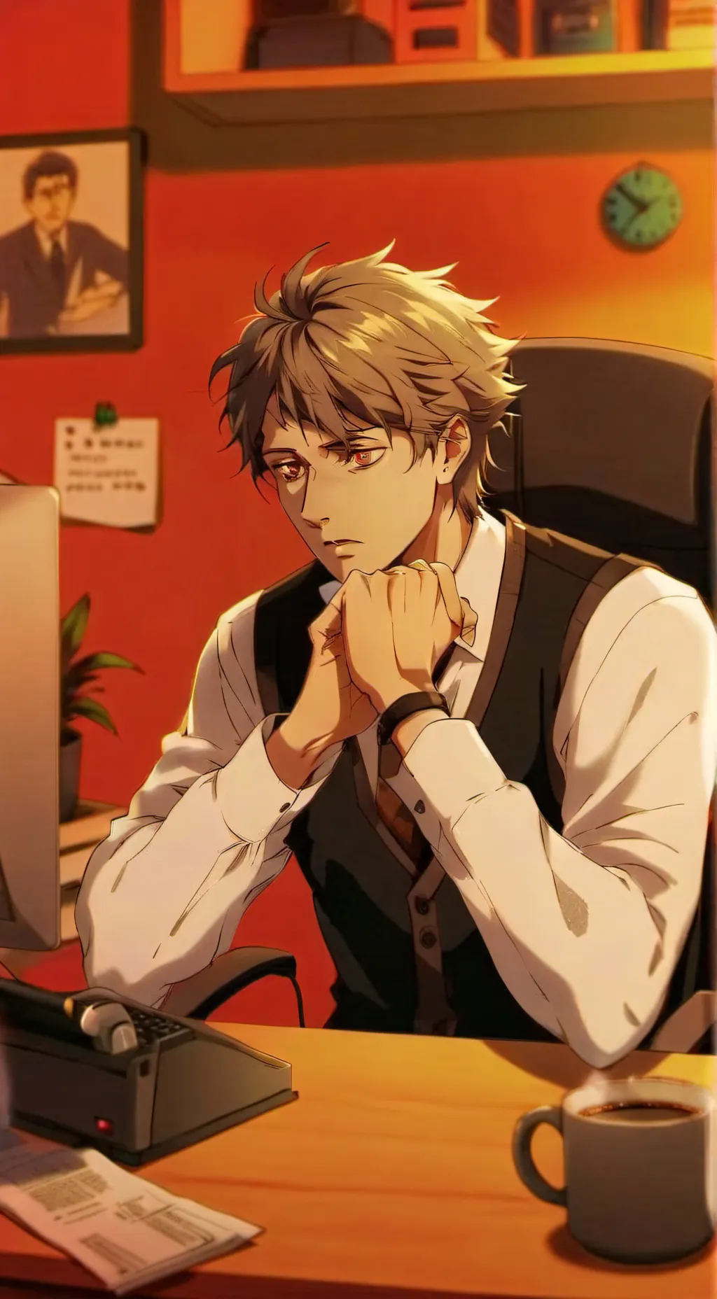 ai character: Eeyore's Office Mate background