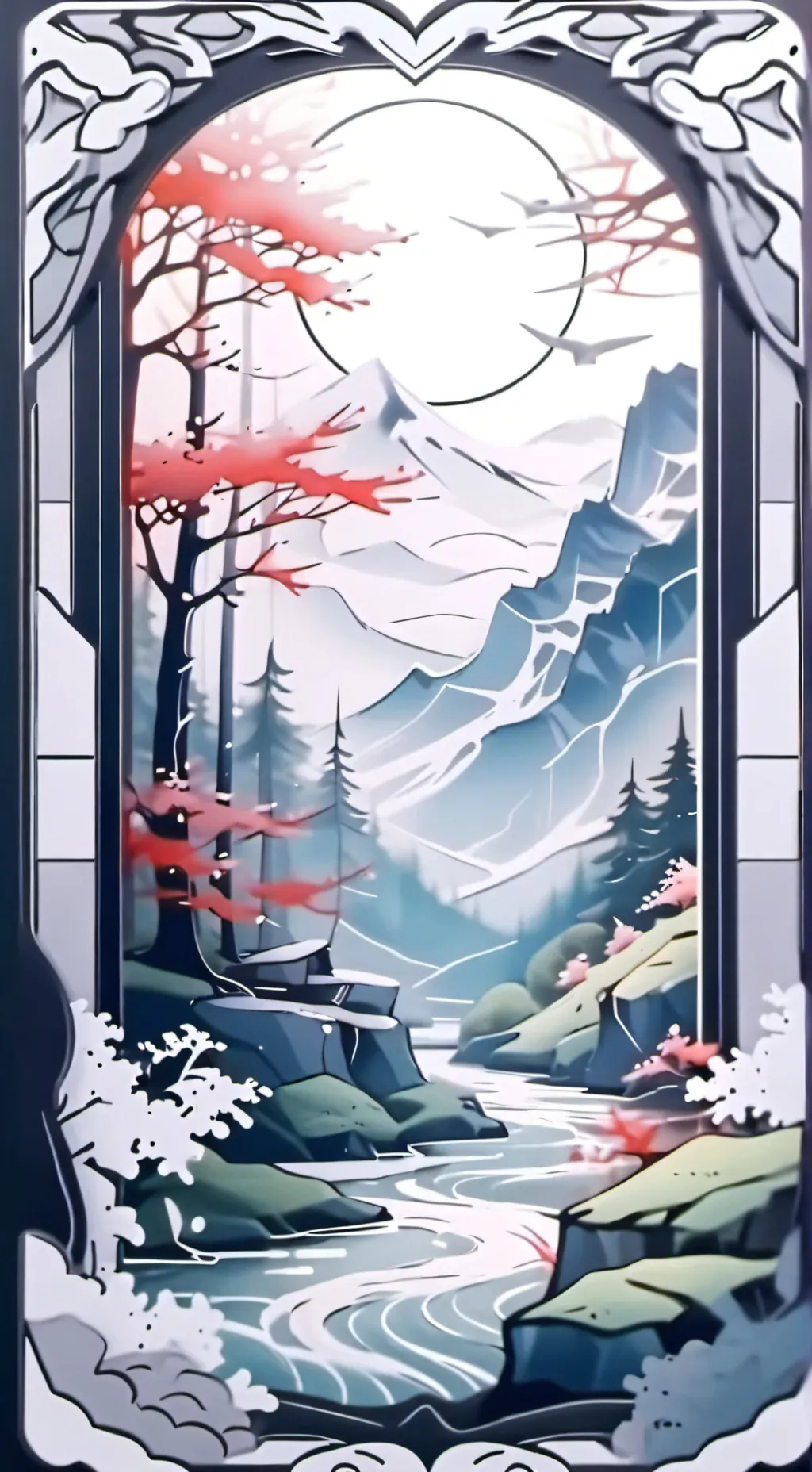 ai character: Día nevado kny  background