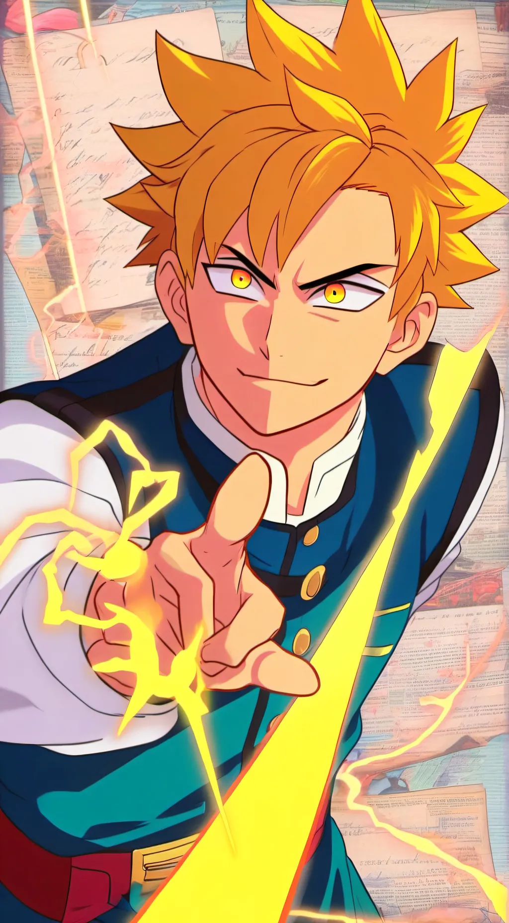 ai character: mha lockdown denki background