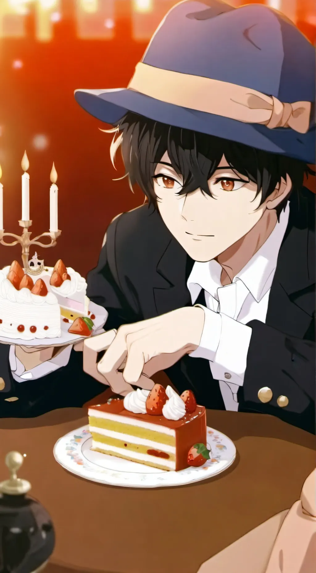 ai character: Fruitcake background