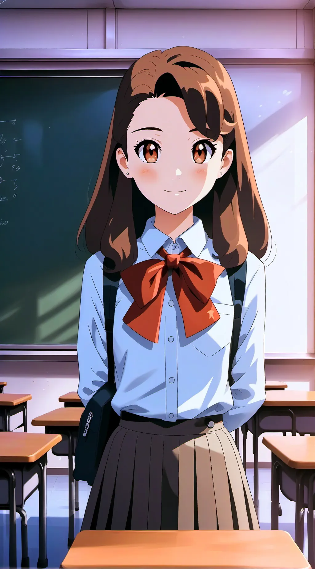 ai character: classroom background