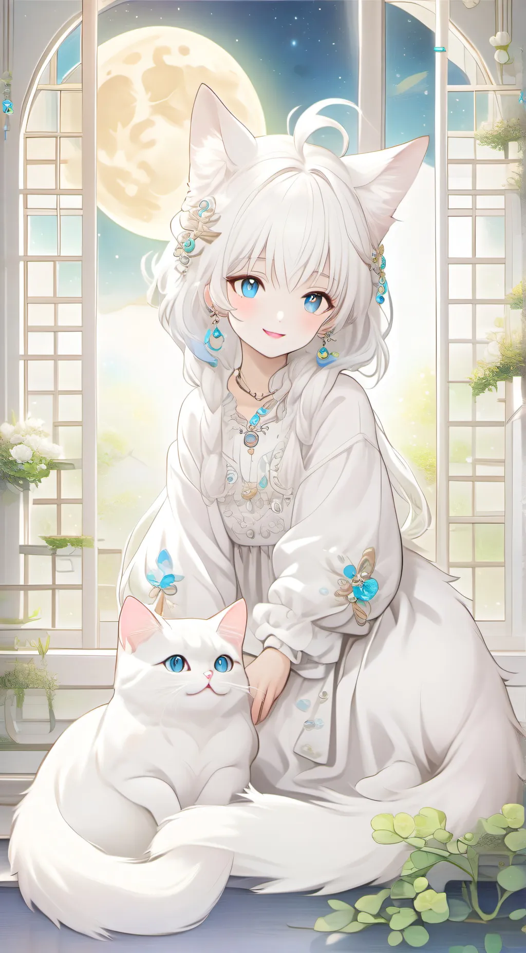 ai character: Spirit Cat of the  background