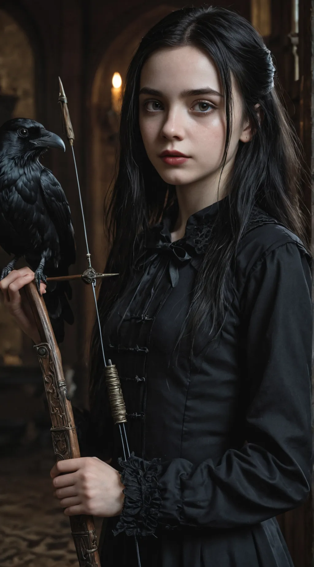 ai character: Wednesday Addams background