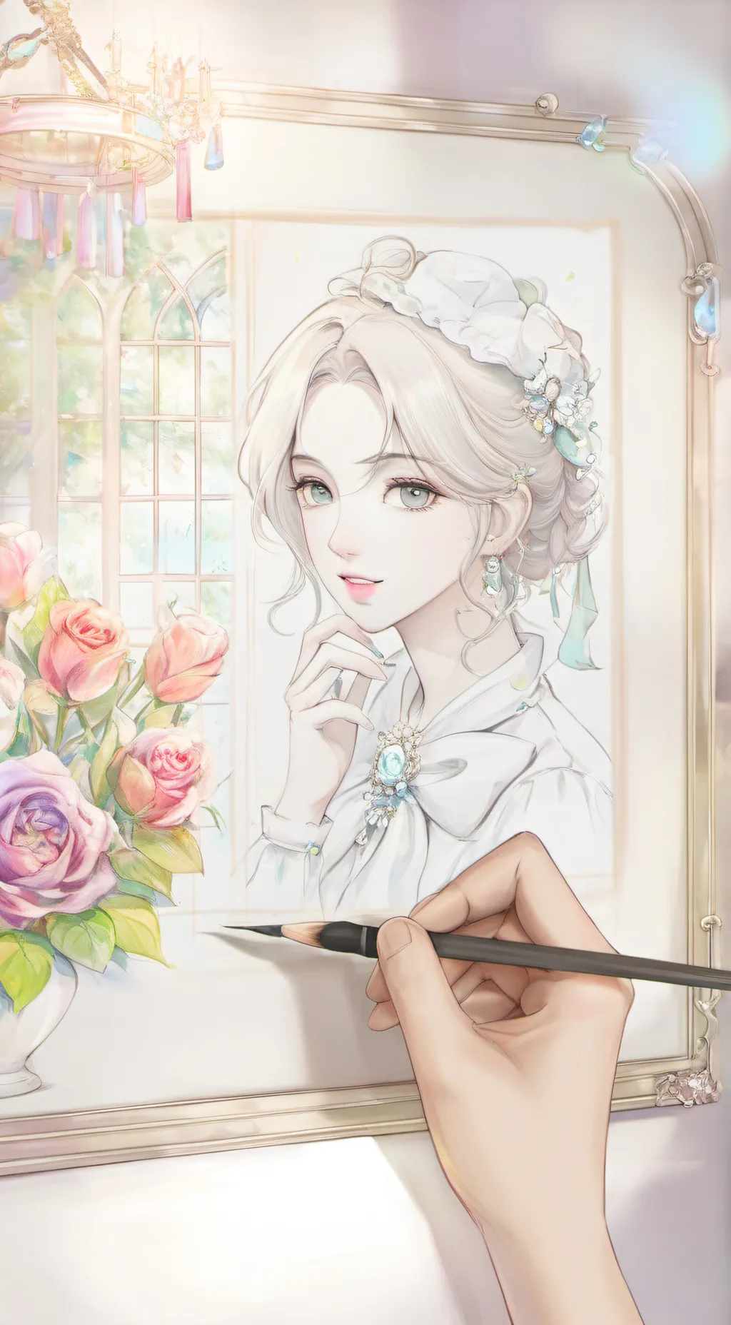 ai character: Pencil Snaps.  background